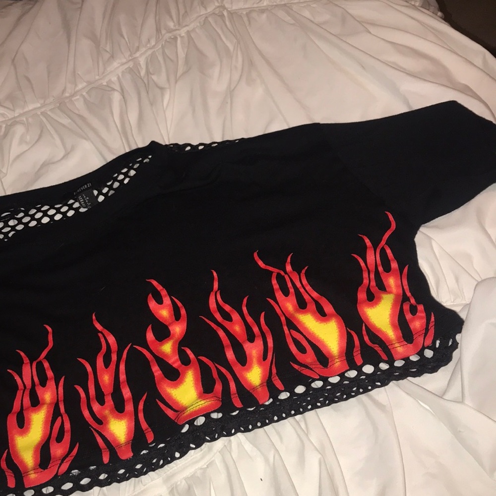 Cropped Flame Shirt